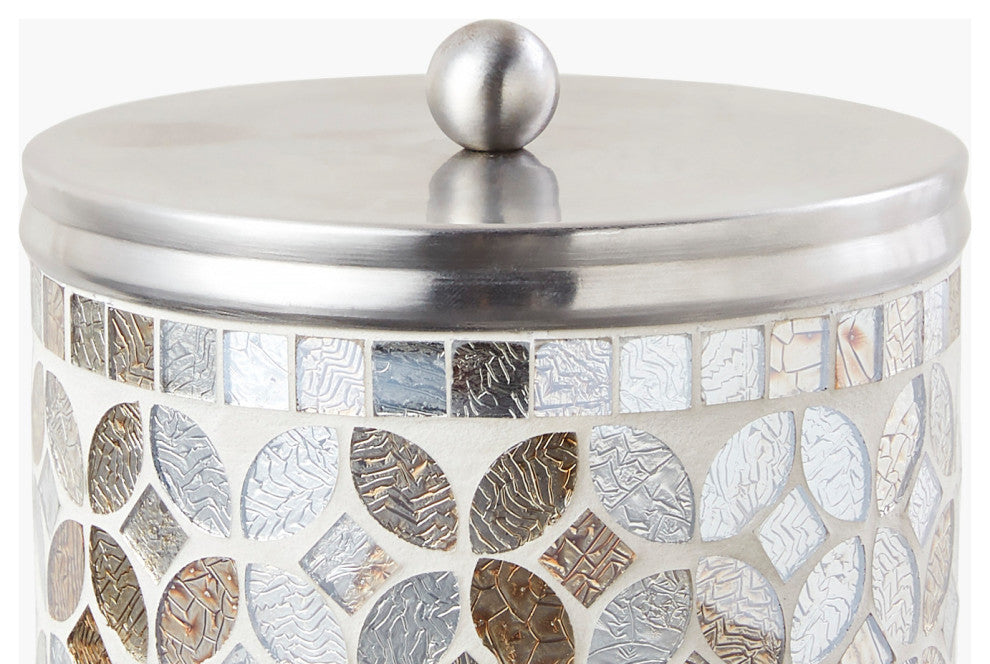 Croscill Seville Mosaic Glass Bathroom Accessories, Jar