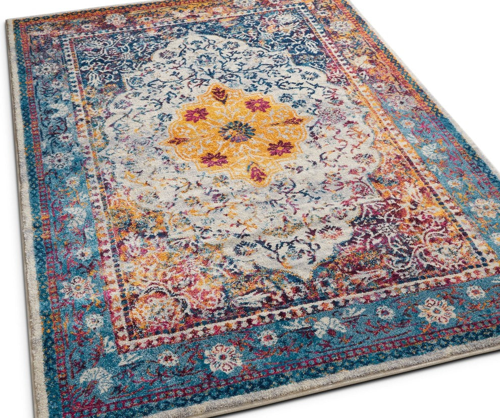 Well Woven Laurent Fantasia Modern Vintage Medallion Multi Area Rug