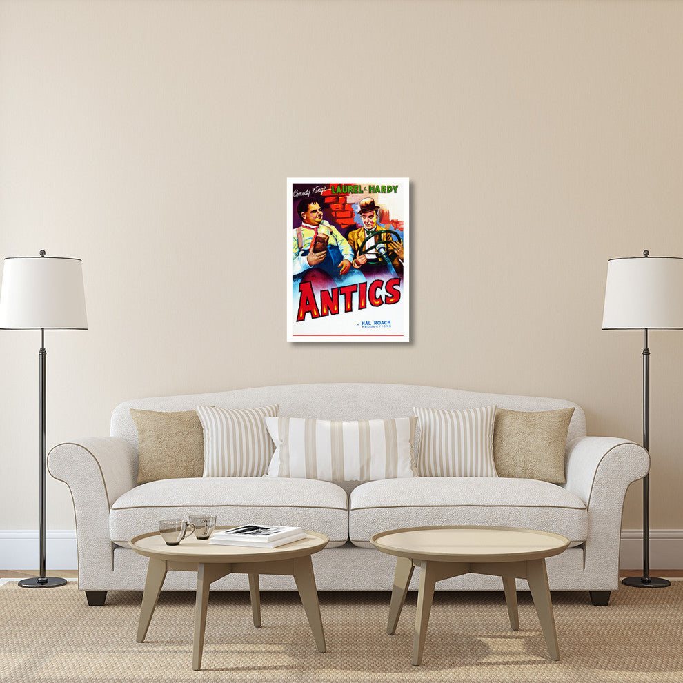 "Laurel & Hardy - Antics" Canvas by Hollywood Photo Archive, 27x36"