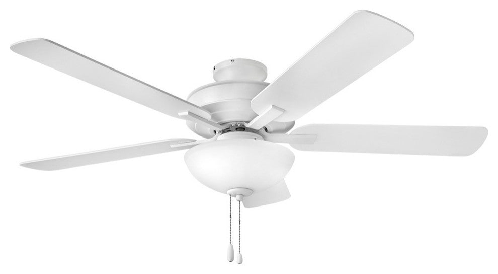 Hinkley Metro 52" LED Indoor Dual Mount Ceiling Fan, Chalk White