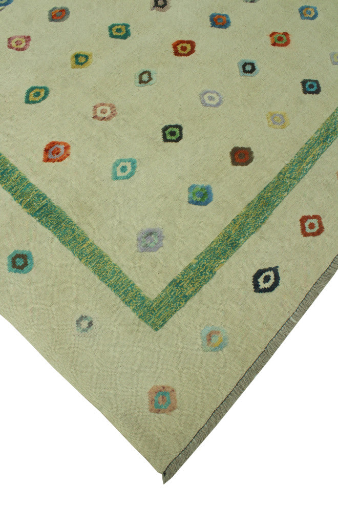 High-Low Kilim Kasra Beige Rug