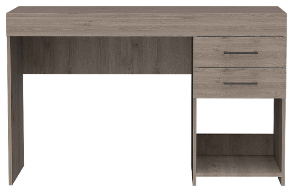 FM FURNITURE Austin Writing Computer Desk, Two Drawers,  One Cabinet