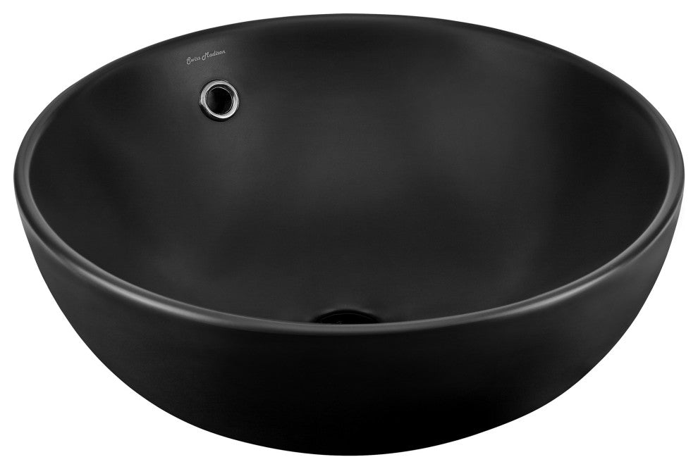 Sublime Round Vessel Sink, Matte Black