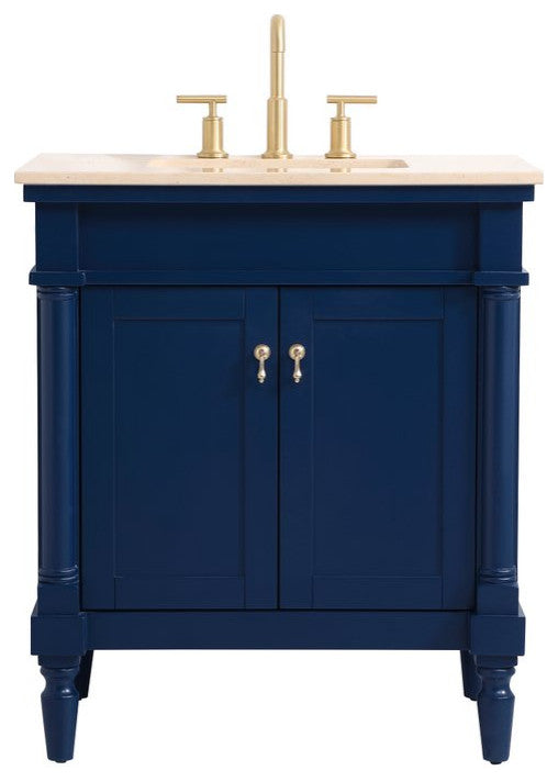 Lily 30" Single Bathroom Vanity, Blue