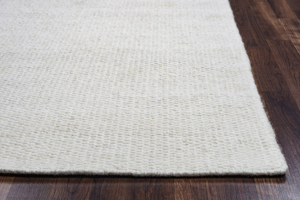 Rizzy Home Twist TW3065 Off White Solid Area Rug, 2'6"x8' Runner