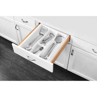 Polymer Trim to Fit Drawer Insert Utility Organizer, White, 11.5"W