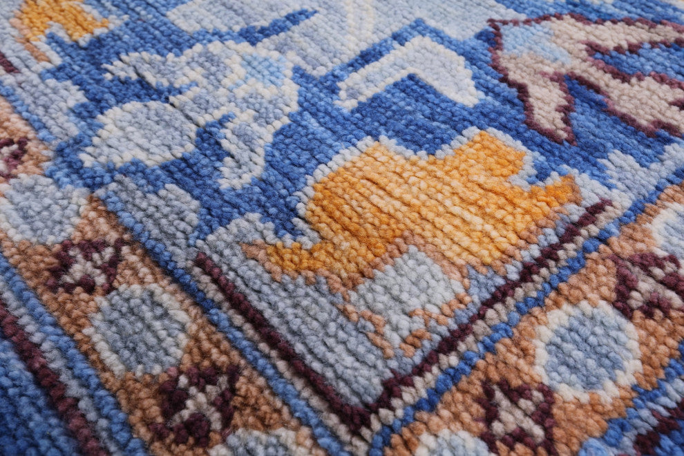 10' Square Turkish Oushak Hand-Knotted Wool Rug - Q13555