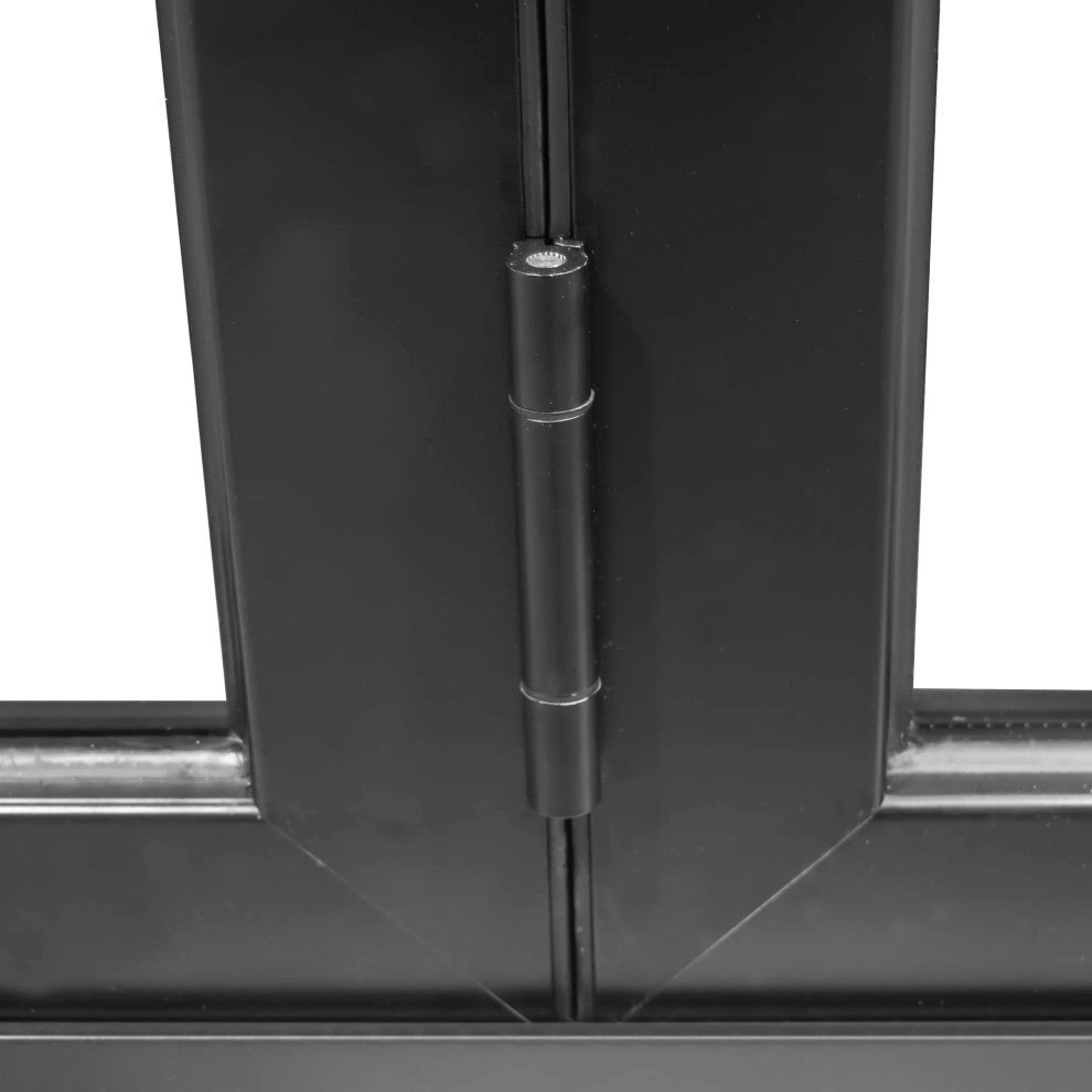 Aluminum folding patio doors 108"x96", black color. low e glass R-L30