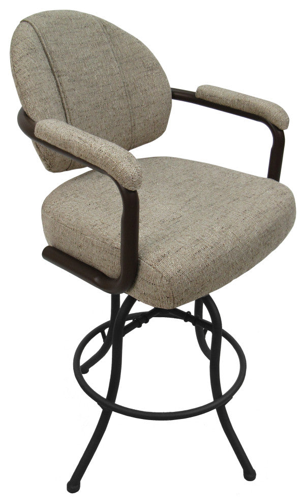 Swivel Tilt Metal Counter 26" 30" Bar Stool M-70, Hemsath Driftwood - Brown, 26"