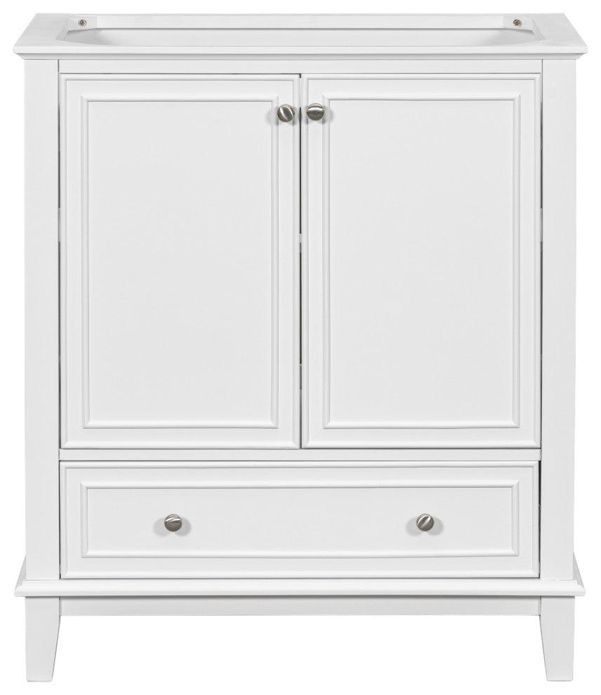 30" Freestanding Bath Vanity Cabinet Without Top, White