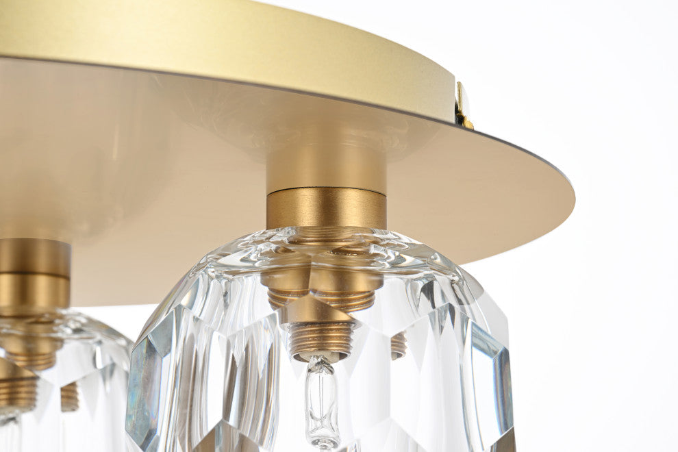 5 Light Ceiling Lamp, Gold