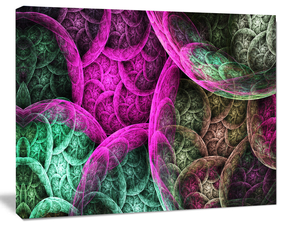 Pink Green Dramatic Clouds, Oversized Abstract Canvas Wall Art, 60x40