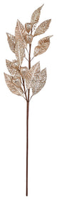 Glitter Pod and Leaf Spray, Champagne, 26"