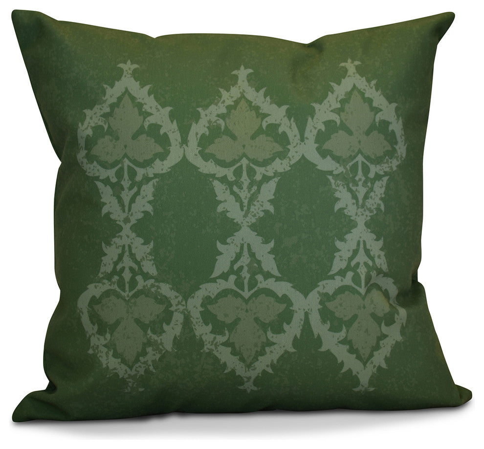 Ananda Geometric Print Pillow, Green, 20"x20"