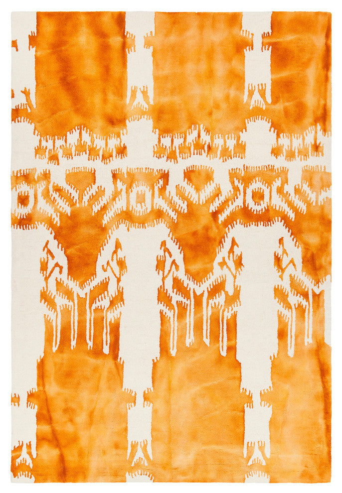 Cailin Contemporary Area Rug, Orange, 7'9"x10'6"