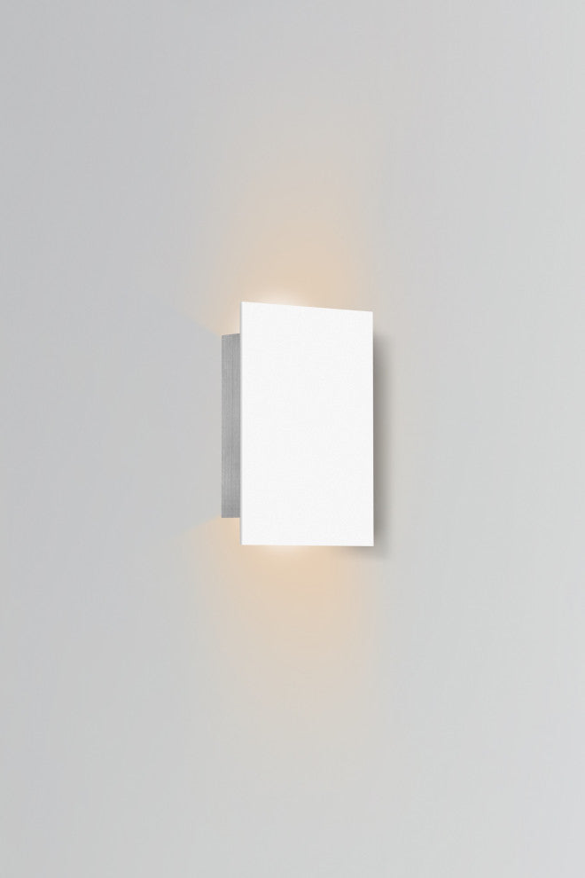 Tersus Outdoor LED Sconce, Uplight/Downlight, Textured White, Warm White