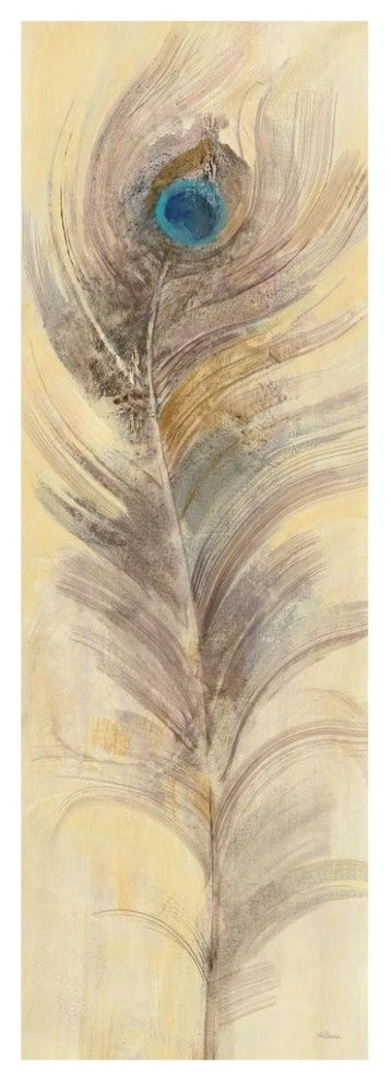 "Blue Eyed Feathers III" Digital Paper Print by Albena Hristova, 26"x74"