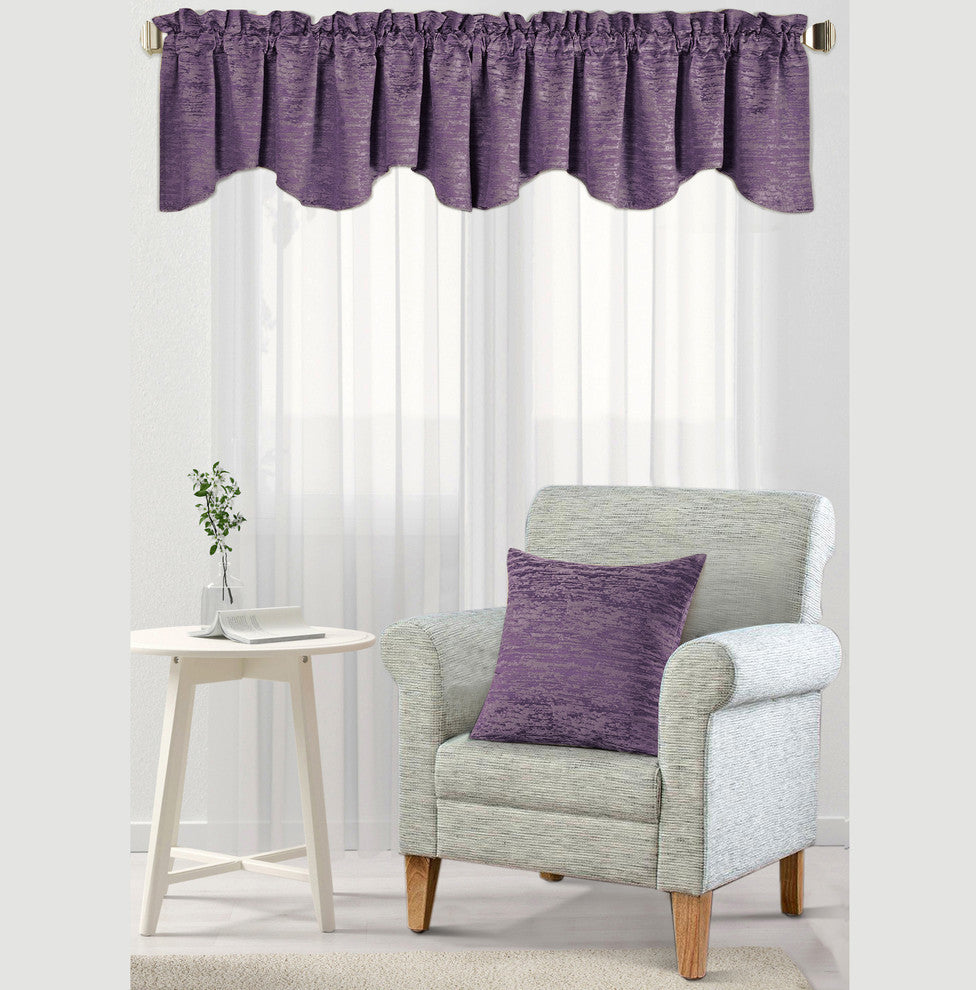 Benin Jacquard Pillow Shell and Valance Set, Orchid Mist, (1) Pillow Shell 20"x2