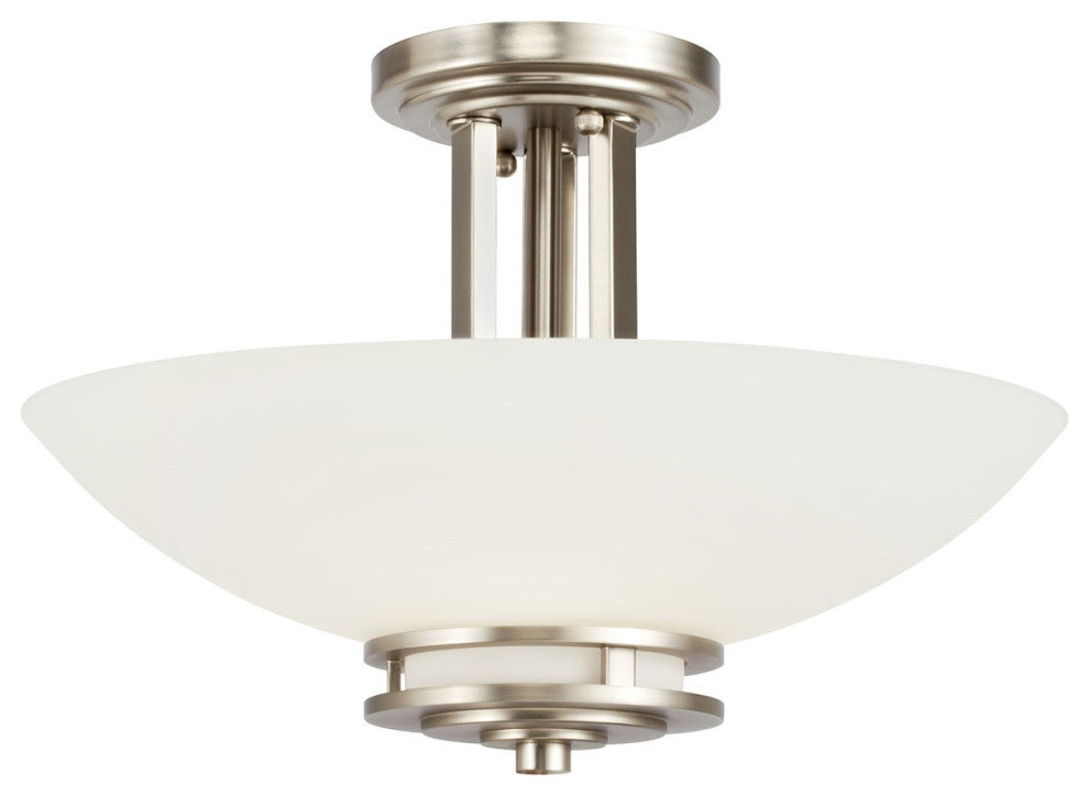 Kichler Hendrik Semi Flush Light, Brushed Nickel, 2