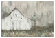 White Distressed Barn 30 x 20 Canvas Wall Art