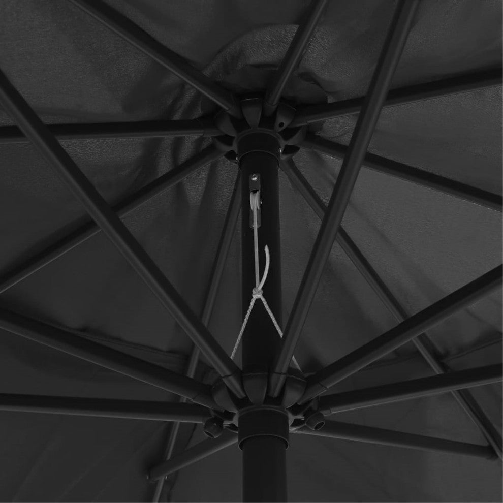Vidaxl Outdoor Parasol With Metal Pole 157.5" Anthracite