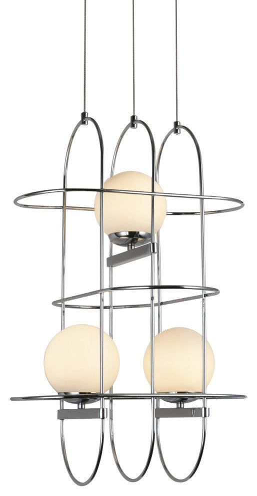 Lyra 16" ETL Certified Integrated LED Chandelier, Chrome
