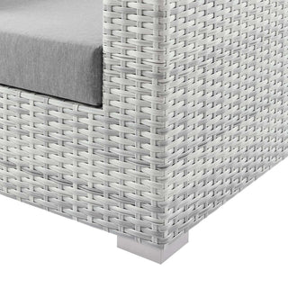 Convene Outdoor Patio Loveseat Light Gray Gray
