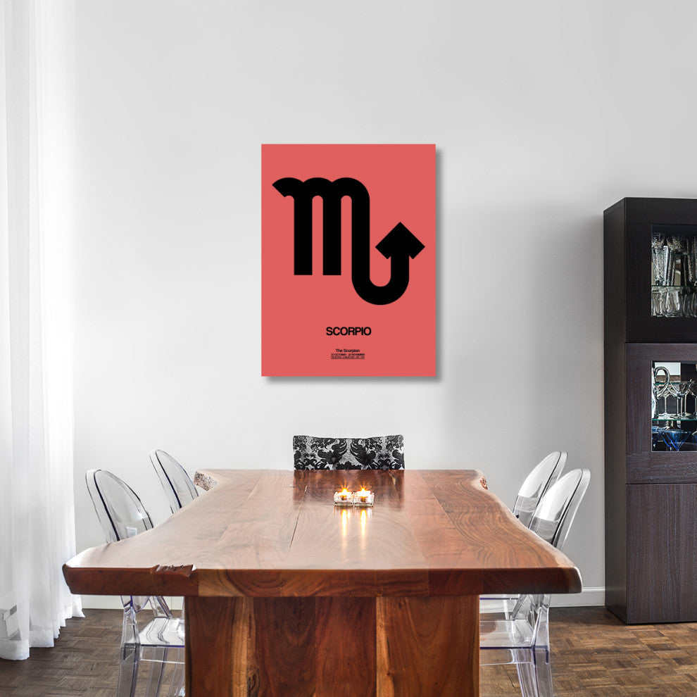 "Scorpio Zodiac Sign Black" Fine Art Print