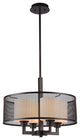 CHLOE Lighting MARTHA Transitional 4-Light Rubbed Bronze Pendant