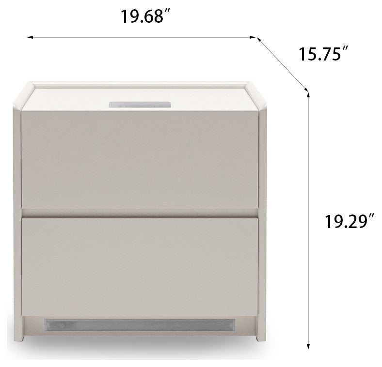 Modern Night Stands with Wireless charging, Audio, Fixed sensor light