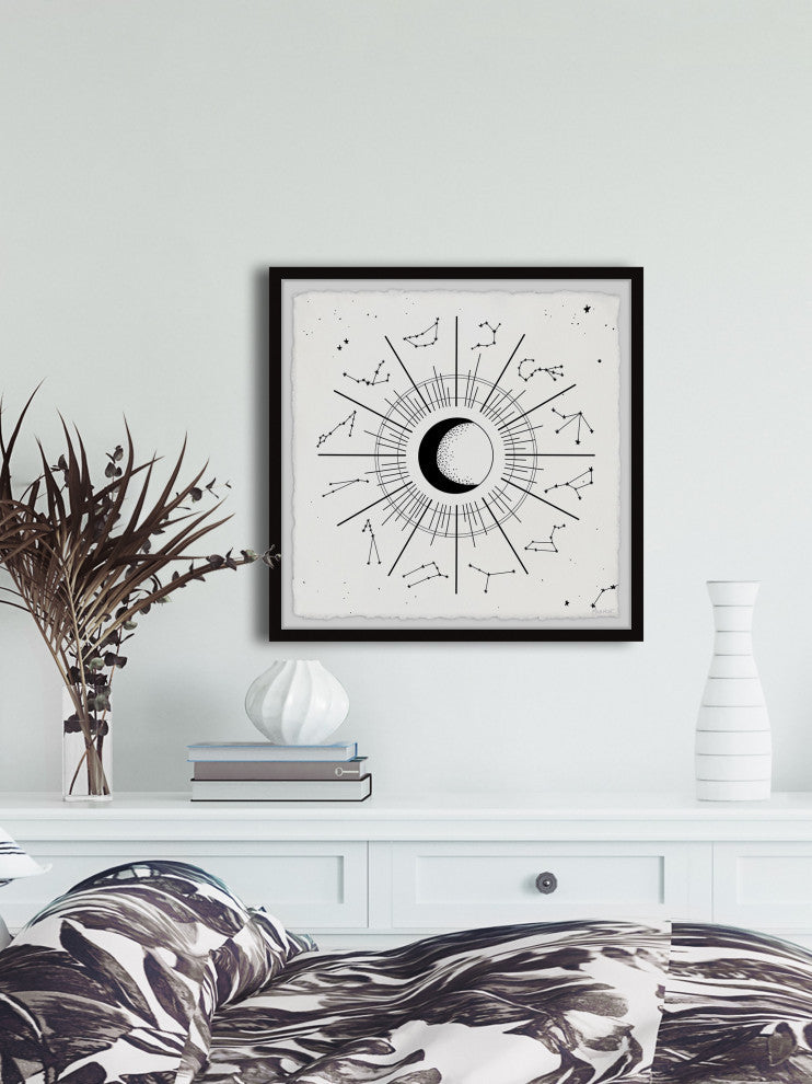 "Evolution of Stars" Framed Painting Print, 24x24