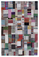Rug N Carpet - Handmade Oriental 6' 7'' x 9' 10'' Unique Patchwork Kilim Rug