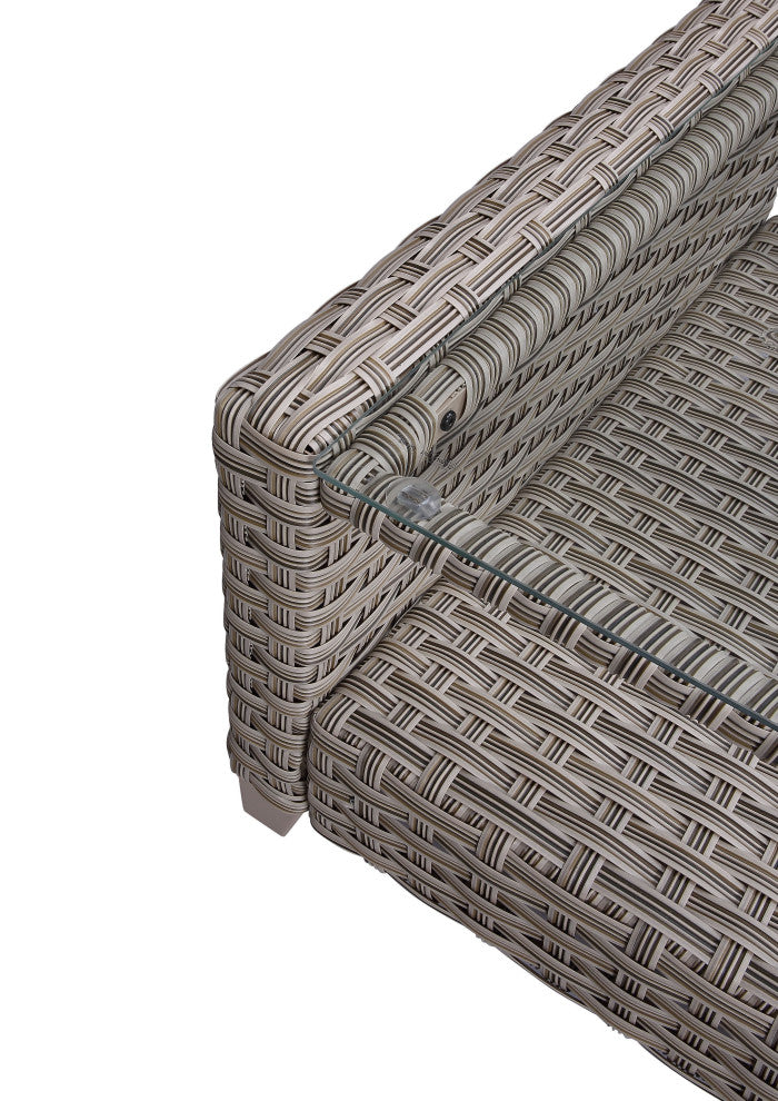 ACME Greeley 4PC Pack Patio Sofa Set in Gray Fabric & Gray Finish