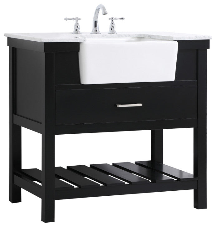Home Living 22" Farmhouse Black-Light Bathroom Vanity