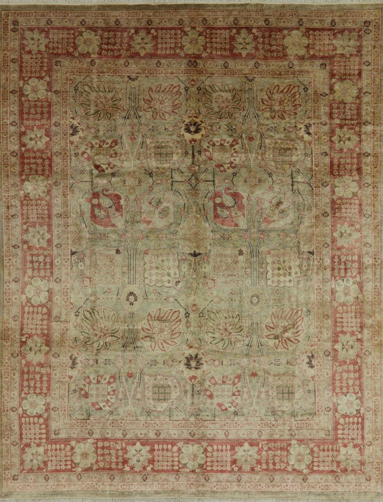 8'x11' Hand Knotted Peshawar Area Rug, W2511