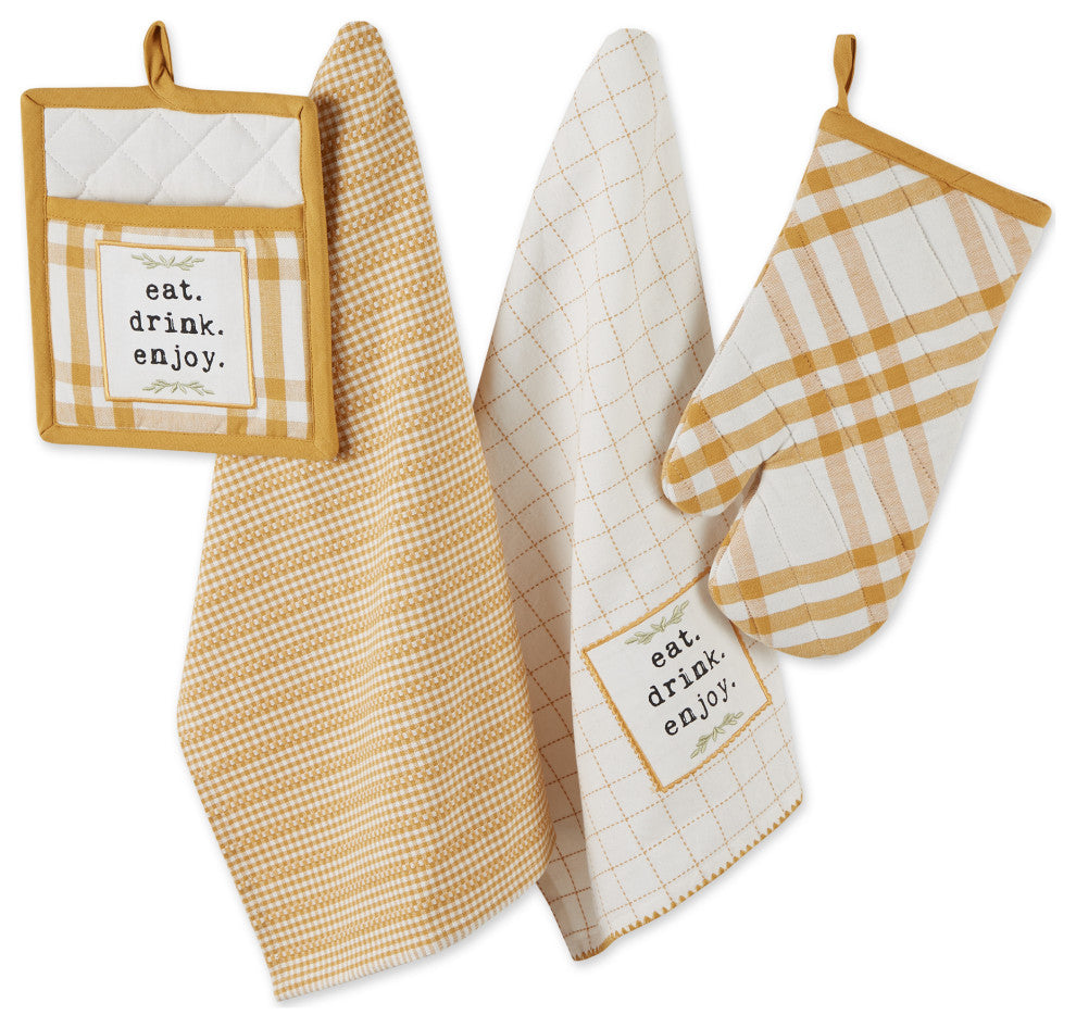 Honey Gold Home Sweet Farmhouse Kitchen (Set of 4)