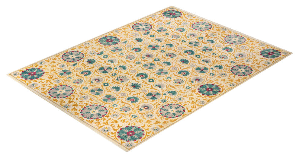 Paul One-of-a-Kind Hand-Knotted Area Rug Ivory, 9'1"x12'7"