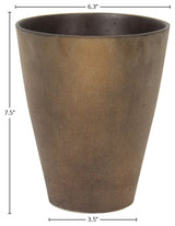 Rustic Limestone Small Vase, Rustic Brown