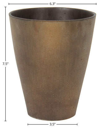 Rustic Limestone Small Vase, Rustic Brown