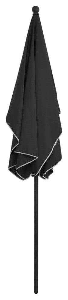 Vidaxl Garden Parasol With Pole 82.7"x55.1" Anthracite