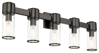 Livex Lighting Quincy 5-Light Black Chrome Large Vanity Sconce
