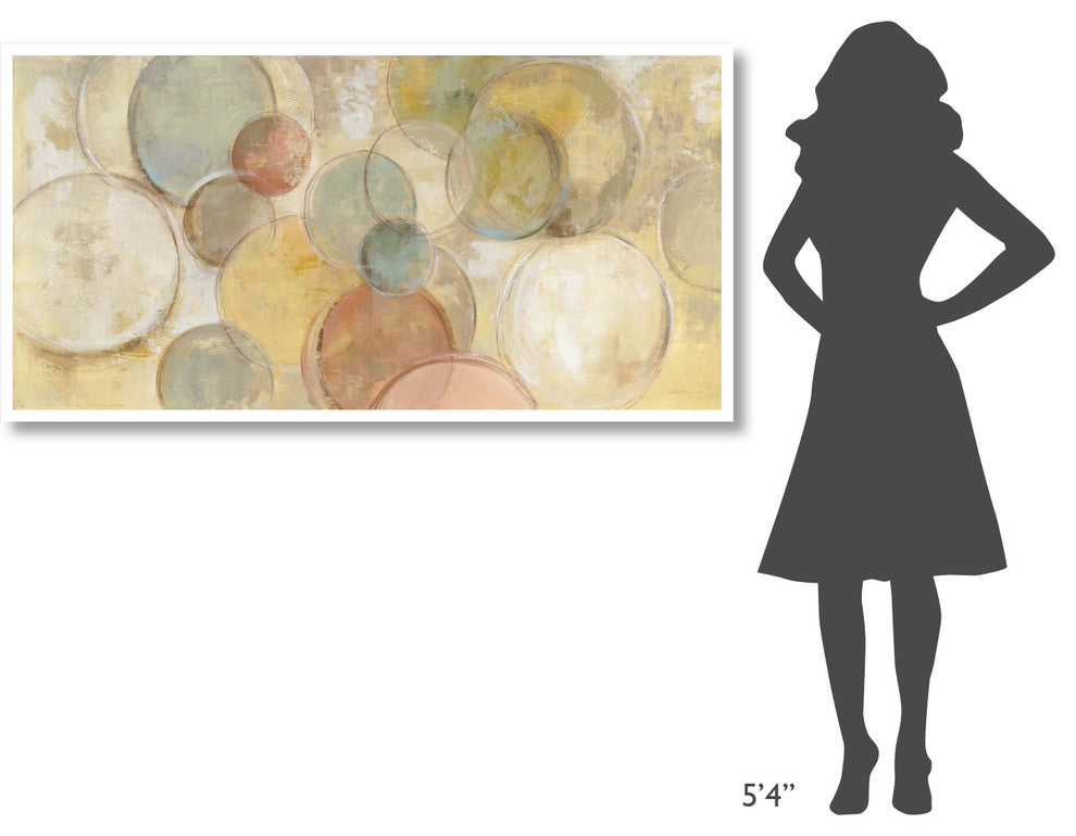 "Fresco Bubbles" Digital Paper Print by Silvia Vassileva, 62"x32"