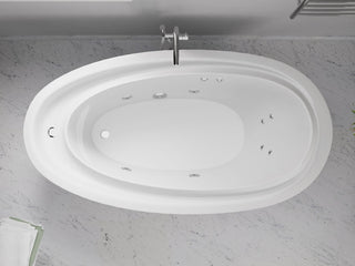 Leni 5.9 ft. Jetted Whirlpool Tub With Reversible Drain, White