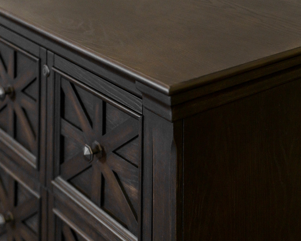 Traditional Wood Lateral File Storage File Drawer Fully Assembled Dark Brown