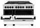 ZLINE 48" Dual Fuel Range, Stainless With White Matte Door RAZ-WM-48-MB