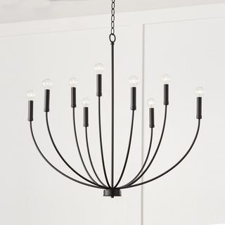 Capital Lighting 452191 Ansley 9 Light 35"W Taper Candle Style - Matte Black