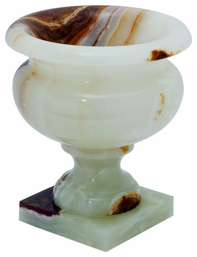 Phoebe Planter, Light Green Onyx