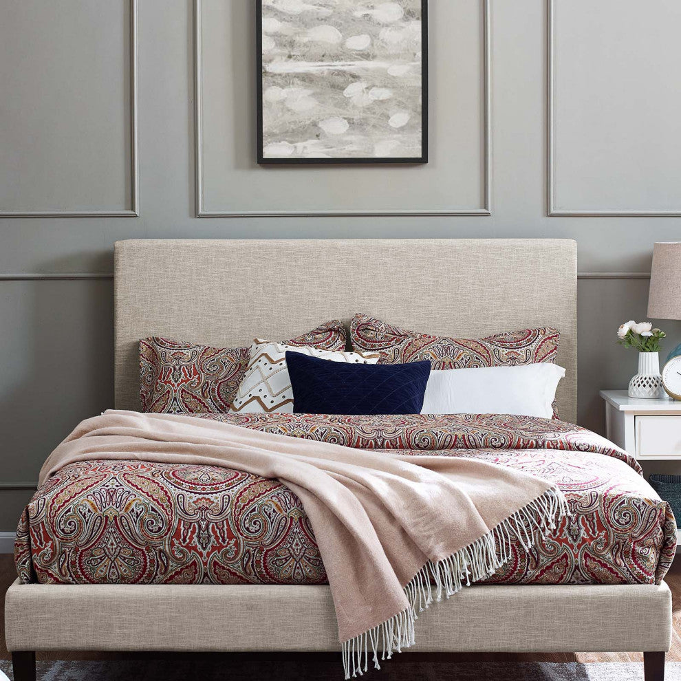 Taylor Full / Queen Upholstered Linen Fabric Headboard MOD-5880-BEI