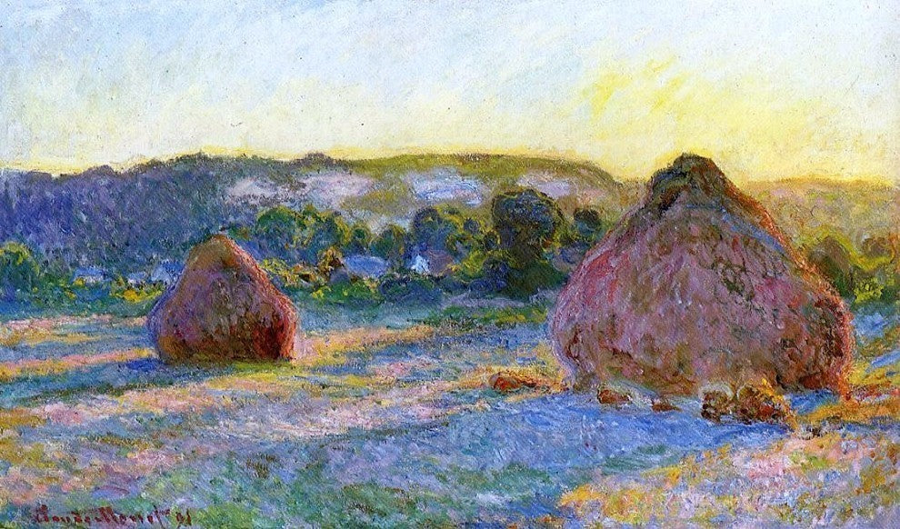 Claude Oscar Monet Grainstacks at the End of Summer, Evening Effect Print