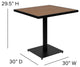 Lark 3 Piece Patio Dining Set-30" Square Table & 2 Stacking Club Chairs